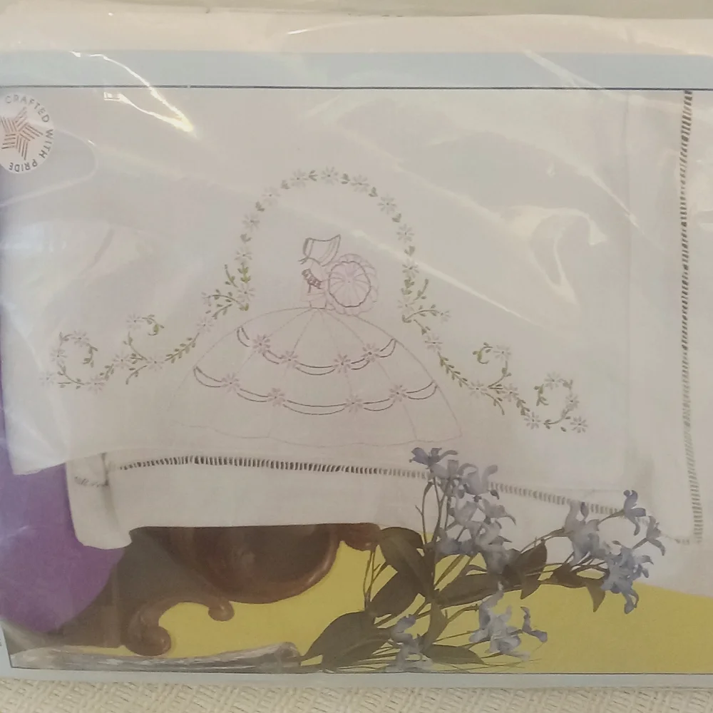 Jack Dempsey Stamped Pillowcases Southern Bell - 2 Standard Pillowcases New